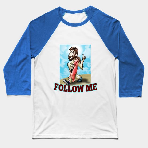Follow me Baseball T-Shirt by CIZDIBUJOS